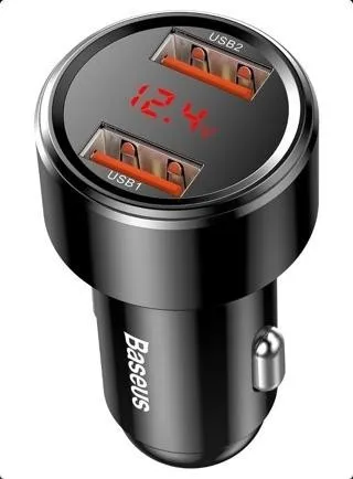 Alternativ bild 0 för Baseus Magic Car Charger 2x USB QC 3.0 45W (Black)