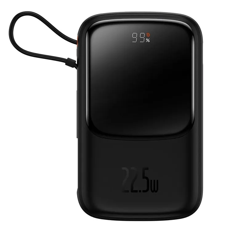 Alternativ bild 0 för Baseus Qpow PRO with cable 10000mAh 22.5W (Black) PowerBank - Svart - 10000 mAh