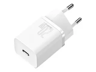 Produktfoto för Baseus - Strömadapter - 20 Watt - 3 A - PD 3.0 (24 pin USB-C) - på kabel: Lightning - vit
