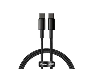 Produktfoto för Baseus Tungsten Gold Cable Type-C to Type-C 100W 1m (black)