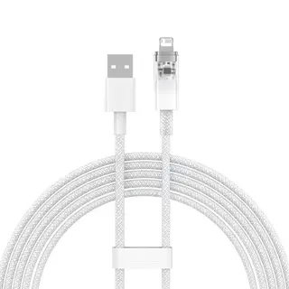 Produktfoto för Baseus USB-A till Lightning kabel Explorer 2.4A 2m - Vit