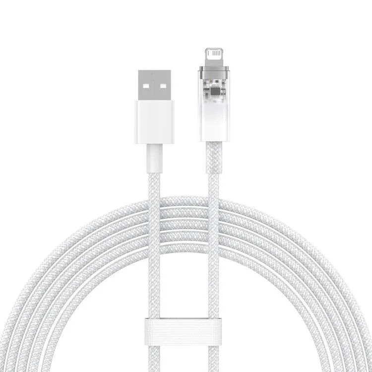 Alternativ bild 0 för Baseus USB-A till Lightning kabel Explorer 2.4A 2m - Vit