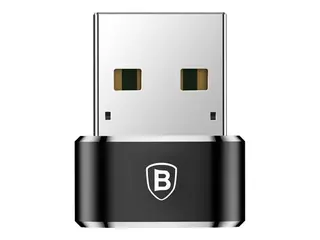 Produktfoto för Baseus USB-C to USB-A adapter 3A (Black)