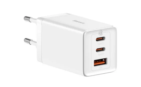 Alternativ bild 0 för Baseus Wall charger GaN5 Pro 2xUSB-C + USB 65W (white)