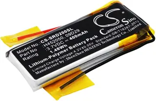 Produktfoto för Batteri 09D29, H452050 till Cardo, Scala Rider, 3.7V, 400mAh