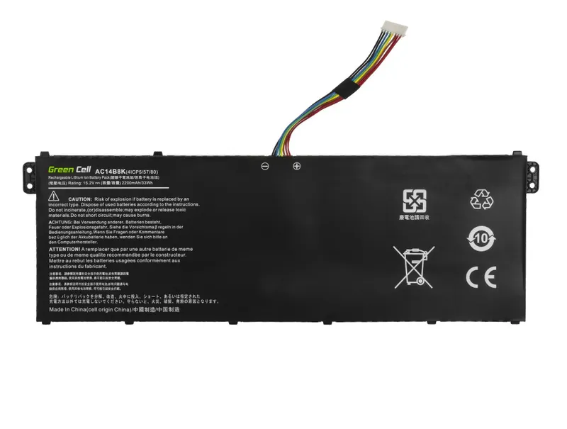 Alternativ bild 0 för Batteri AC14B3K AC14B8K till Acer Aspire 5 A515 etc., 15.2V 2100mAh