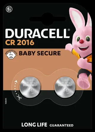 Produktfoto för BATTERI  DURACELL CR2016 2ST LITHIUM | Beijerbygg Byggmaterial