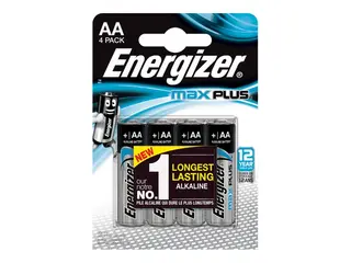 Produktfoto för Batteri Energizer® Alkaline Max Plus™, AA, 1,5 V, pakke a 4 stk