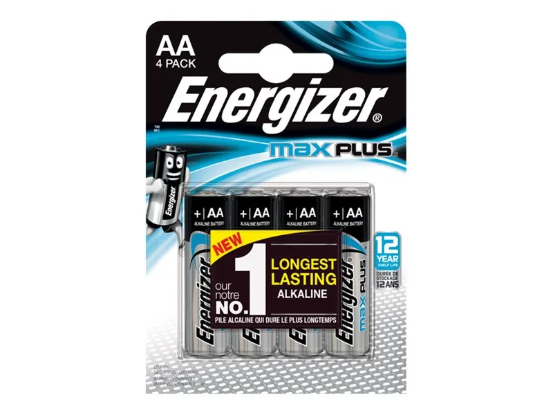 Alternativ bild 0 för Batteri Energizer® Alkaline Max Plus™, AA, 1,5 V, pakke a 4 stk