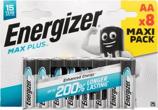 Produktfoto för Batteri Energizer® Alkaline Max Plus™, AA, 1,5 V, pakke a 8 stk