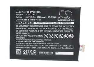 Produktfoto för Batteri L11C2P32 till Lenovo, 3.7V, 6300mAh