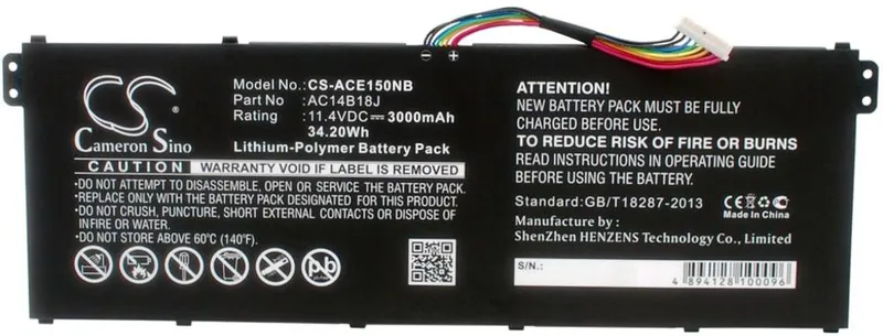 Alternativ bild 0 för Batteri till Acer Aspire E11 11.4V mfl