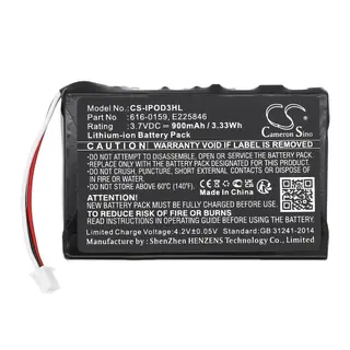 Produktfoto för Batteri till Apple iPOD 10GB M8976LL/A mfl