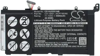 Produktfoto för Batteri till Asus VivoBook S551L mfl