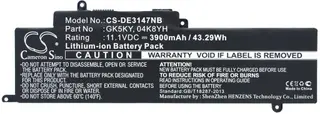 Produktfoto för Batteri till Dell Inspiron 11 3147 mfl