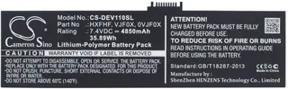 Produktfoto för Batteri till Dell Pro11i-2501BLK mfl
