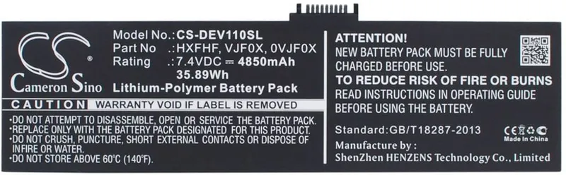 Alternativ bild 0 för Batteri till Dell Pro11i-2501BLK mfl