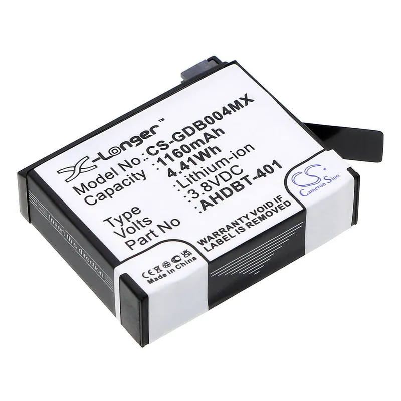 Alternativ bild 0 för Batteri till GoPro HD Hero 4 AHDBT-401, 1160mAh