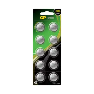 Produktfoto för Batteri till GP knappcell litium CR2032 10-pack