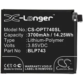Produktfoto för Batteri till OnePlus 7T, 3700mAh, 3.85V