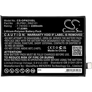 Produktfoto för Batteri till OnePlus Nord CE, 2200mAh, 7.74V