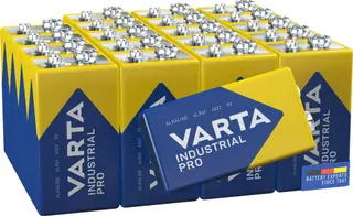 Produktfoto för BATTERI VARTA INDUSTRIAL ALKALISKT 6LR61/4022 E 9V | Beijerbygg Byggmaterial