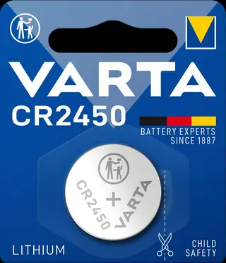 Produktfoto för BATTERI VARTA KNAPPCELL LITIUM CR2450 3V | Beijerbygg Byggmaterial
