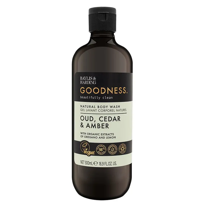 Bild 1 för Baylis & Harding Goodness Oud, Cedar & Amber Body Wash 500 ml