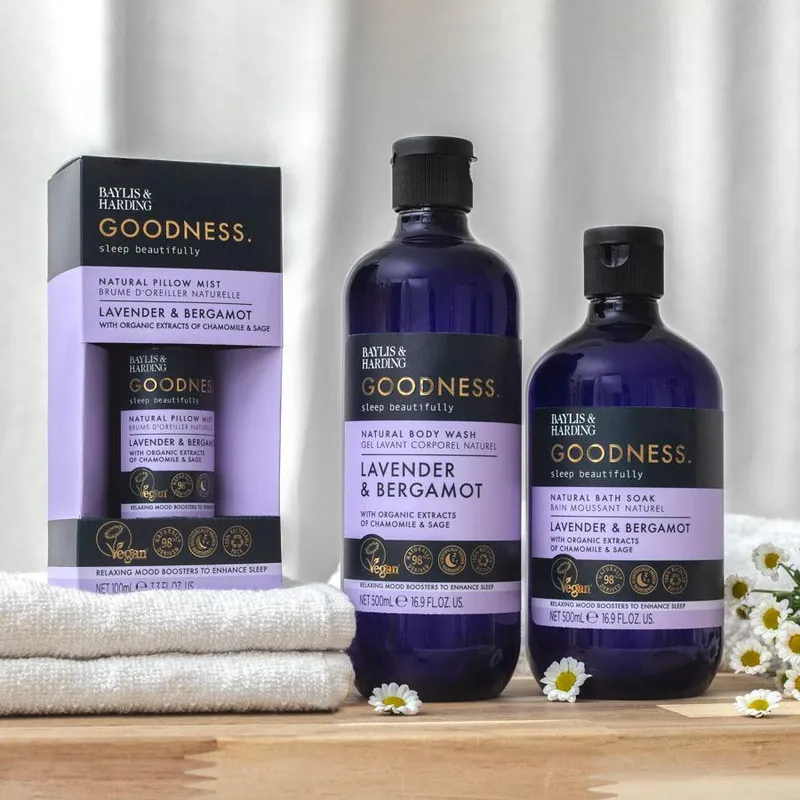 Bild 2 för Baylis & Harding Goodness Sleep Lavender & Bergamot Bath Soak 500 ml