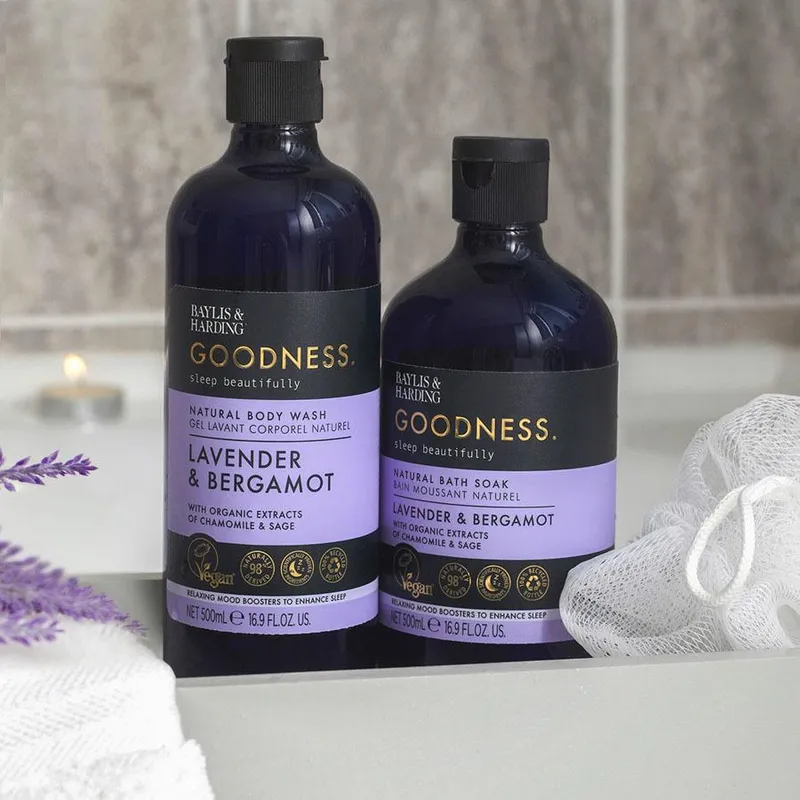 Bild 4 för Baylis & Harding Goodness Sleep Lavender & Bergamot Body Wash 500 ml
