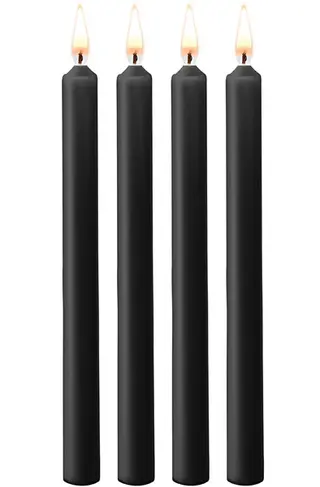 Produktfoto för BDSM Vaxljus Svart Large 4-pack