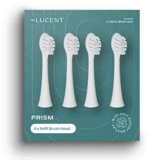 Produktfoto för Be Lucent Prism Toothbrush Heads White