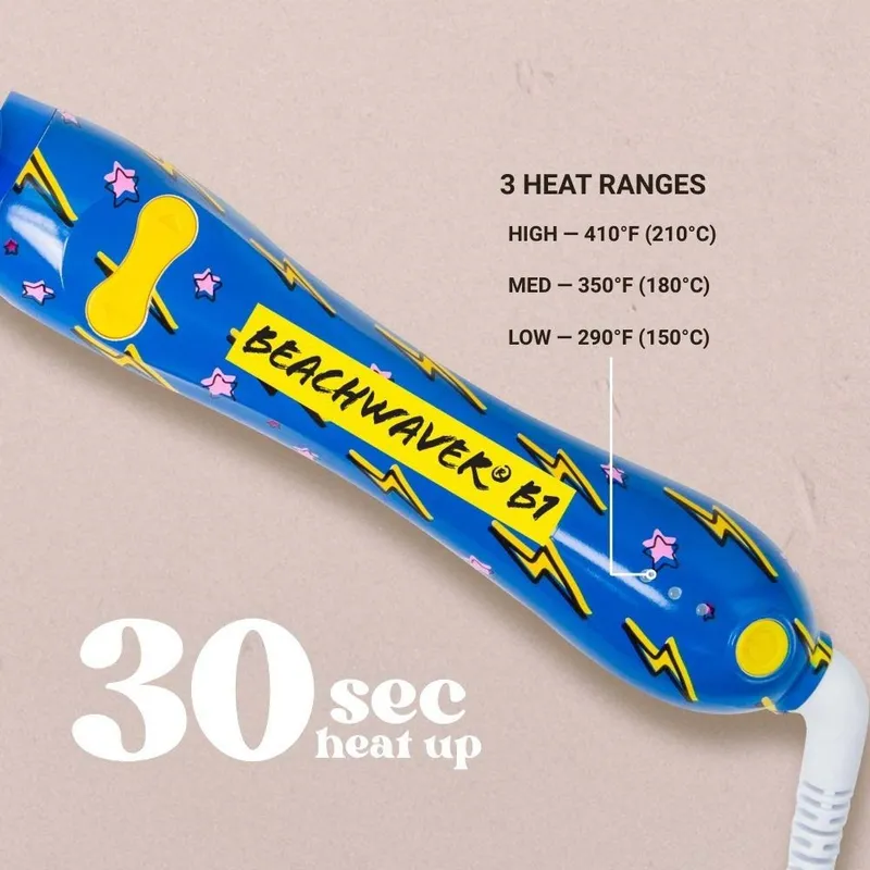 Bild 2 för Beachwaver Electric Sky Neon B1 Rotating Curling Iron