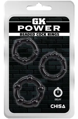 Produktfoto för Beaded Cock Rings Set Black Penisringar paket