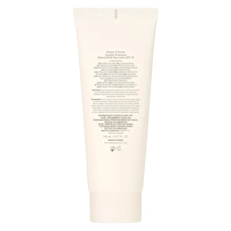 Bild 3 för Beauty of Joseon Comfort Protection Mineral Face & Body Sun Lotion SPF30 150 ml