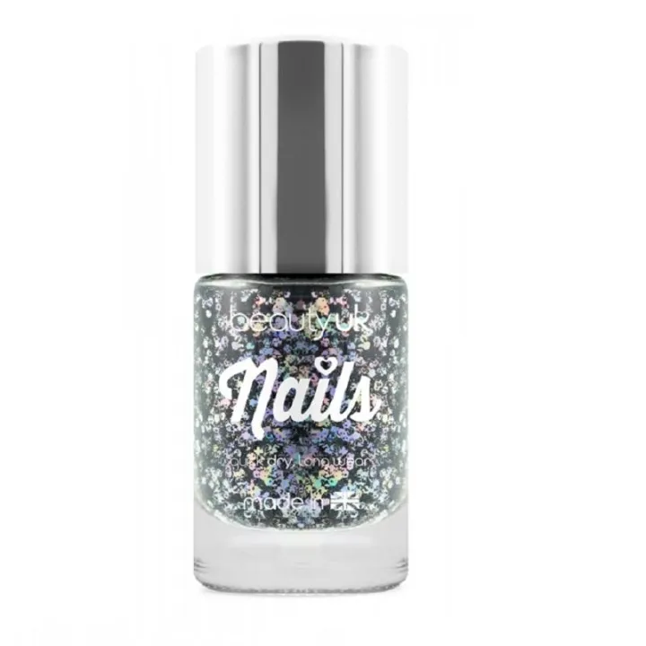 Alternativ bild 0 för Beauty UK Glitter Nail Polish - Midnight Sky Black