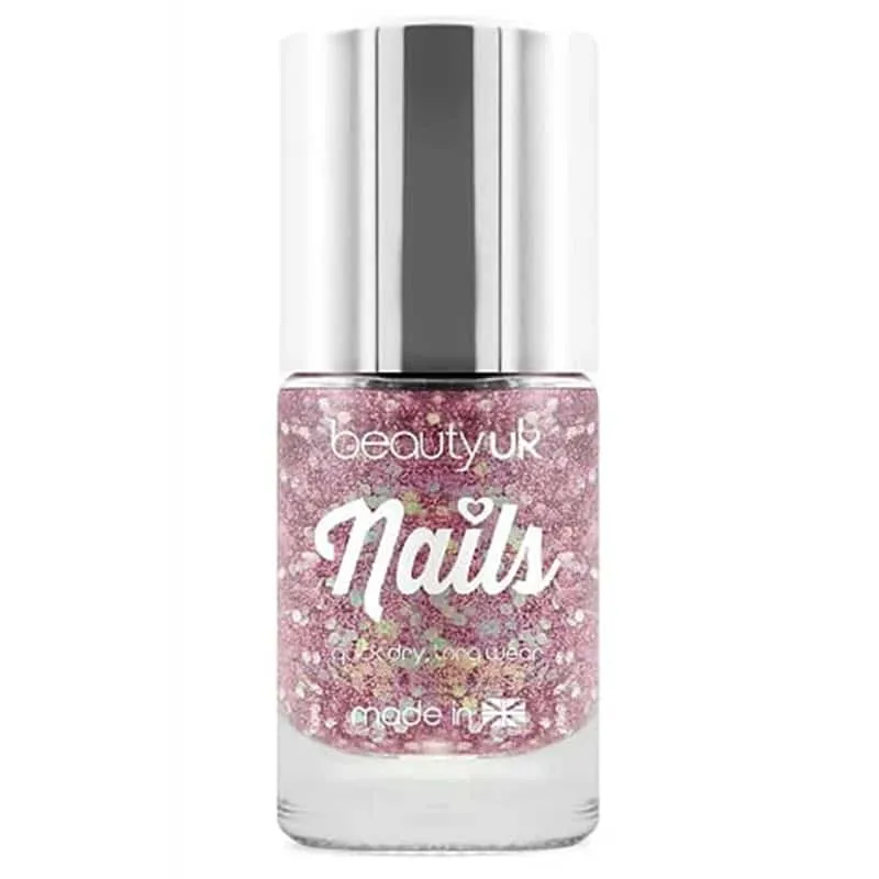 Alternativ bild 0 för Beauty UK Glitter Nail Polish - Stardust Pink