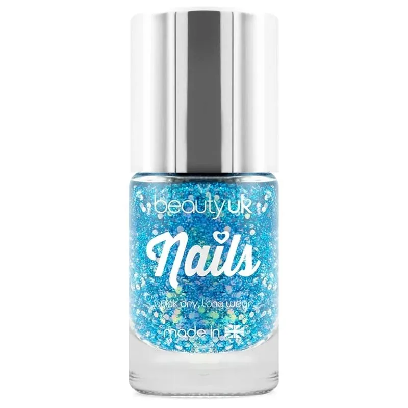 Alternativ bild 0 för Beauty UK Glitter Nail Polish - Supernova Blue