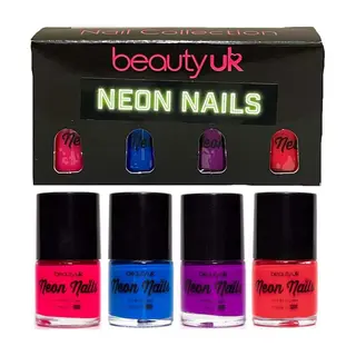 Produktfoto för Beauty UK Neon Nail Polish Set 2 4x9ml