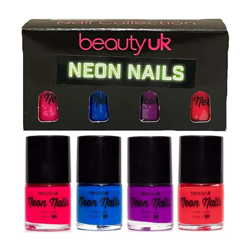 Alternativ bild 0 för Beauty UK Neon Nail Polish Set 2 4x9ml
