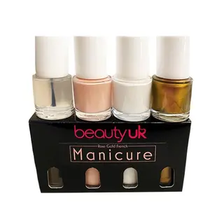 Produktfoto för Beauty UK Rose Gold French Manicure Set 4x9ml