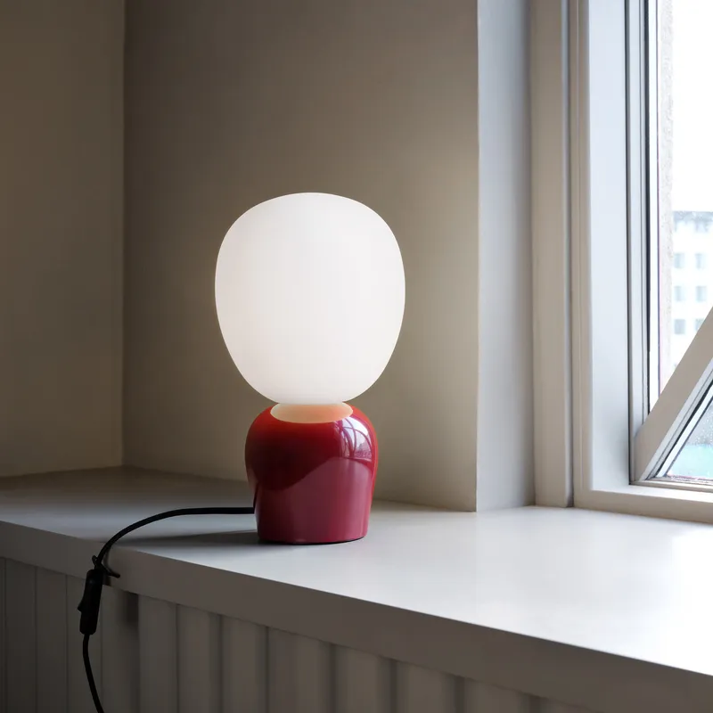 Bild 2 för Belid Buddy bordslampa opalglas Vinröd