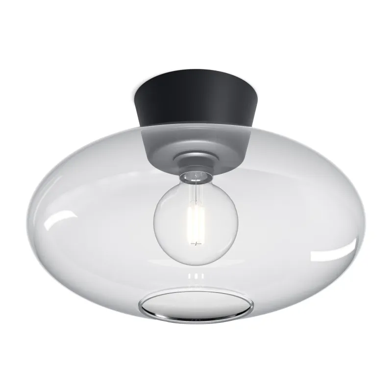 Alternativ bild 0 för Belid - Bullo Plafond XL Ø38 Matt Black/Clear