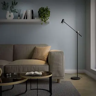 Produktfoto för Belid - Cato Golvlampa Dim. Matt Svart/Mässing