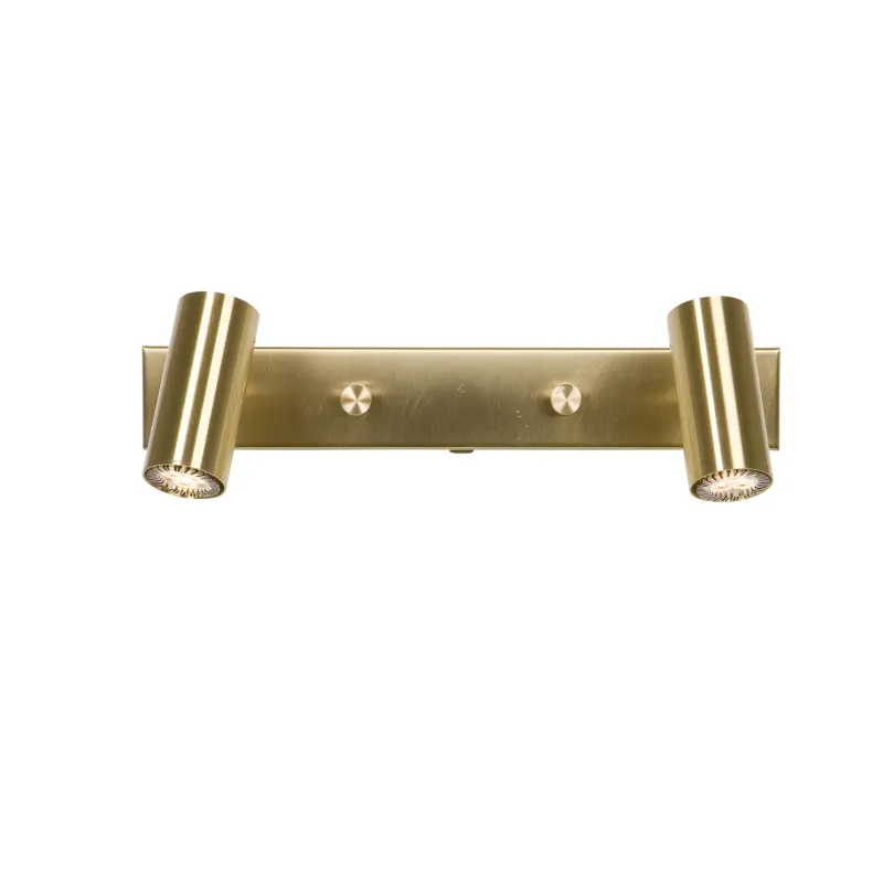 Alternativ bild 0 för Belid - Cato Vägglampa Blank Slipad Mässing Dubbel LED