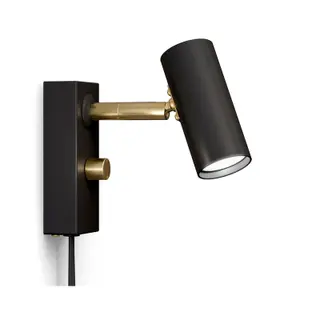 Produktfoto för Belid - Cato Vägglampa Matt Svart/Mässing