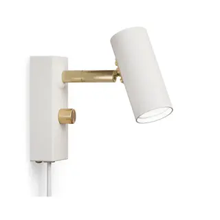 Produktfoto för Belid - Cato Vägglampa Matt Vit/Blank Mässing