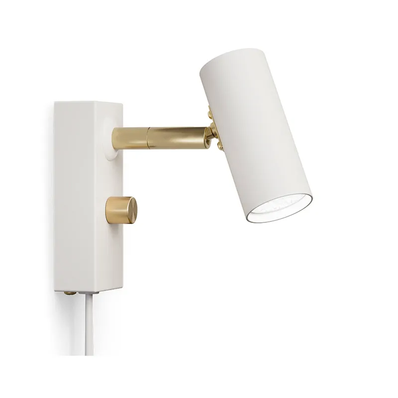 Bild 1 för Belid - Cato Vägglampa Matt Vit/Blank Mässing