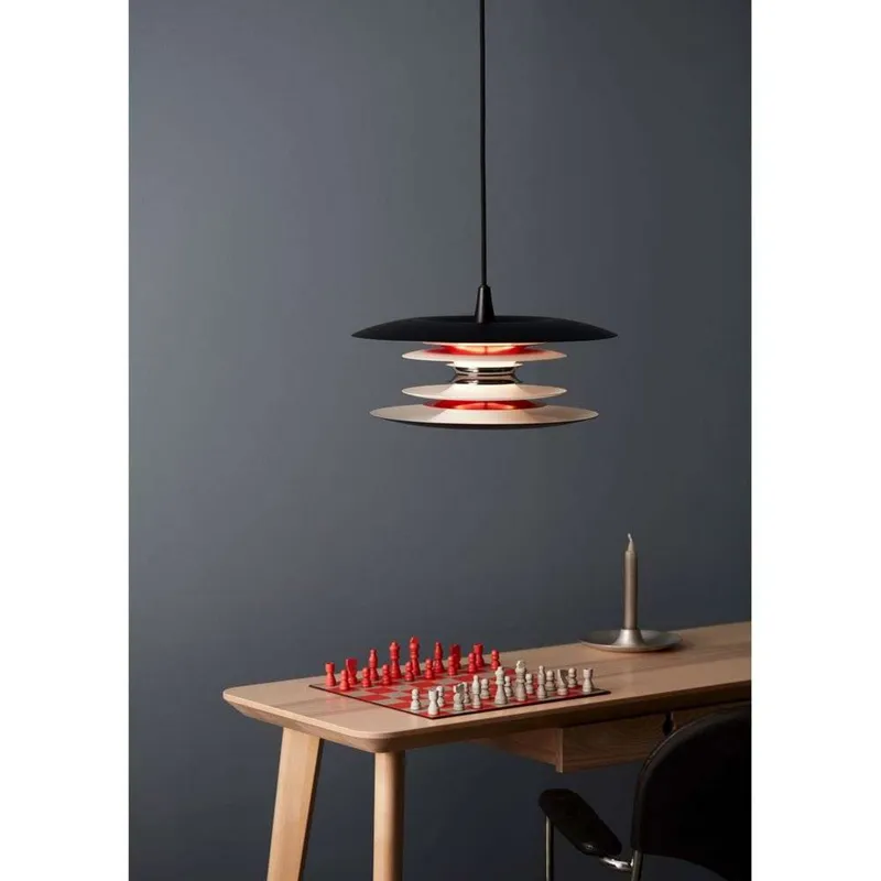 Bild 2 för Belid - Diablo Taklampa Ø300 Mat Svart/Blank Röd Belid