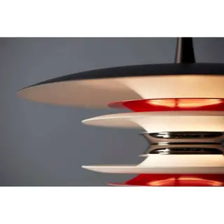 Produktfoto för Belid - Diablo Taklampa Ø400 Svart/Blank Röd Belid